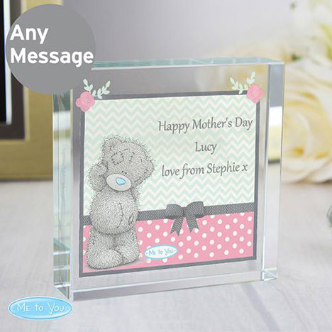 Personalised Me to You Bear Pastel Large Crystal Block Extra Image 1